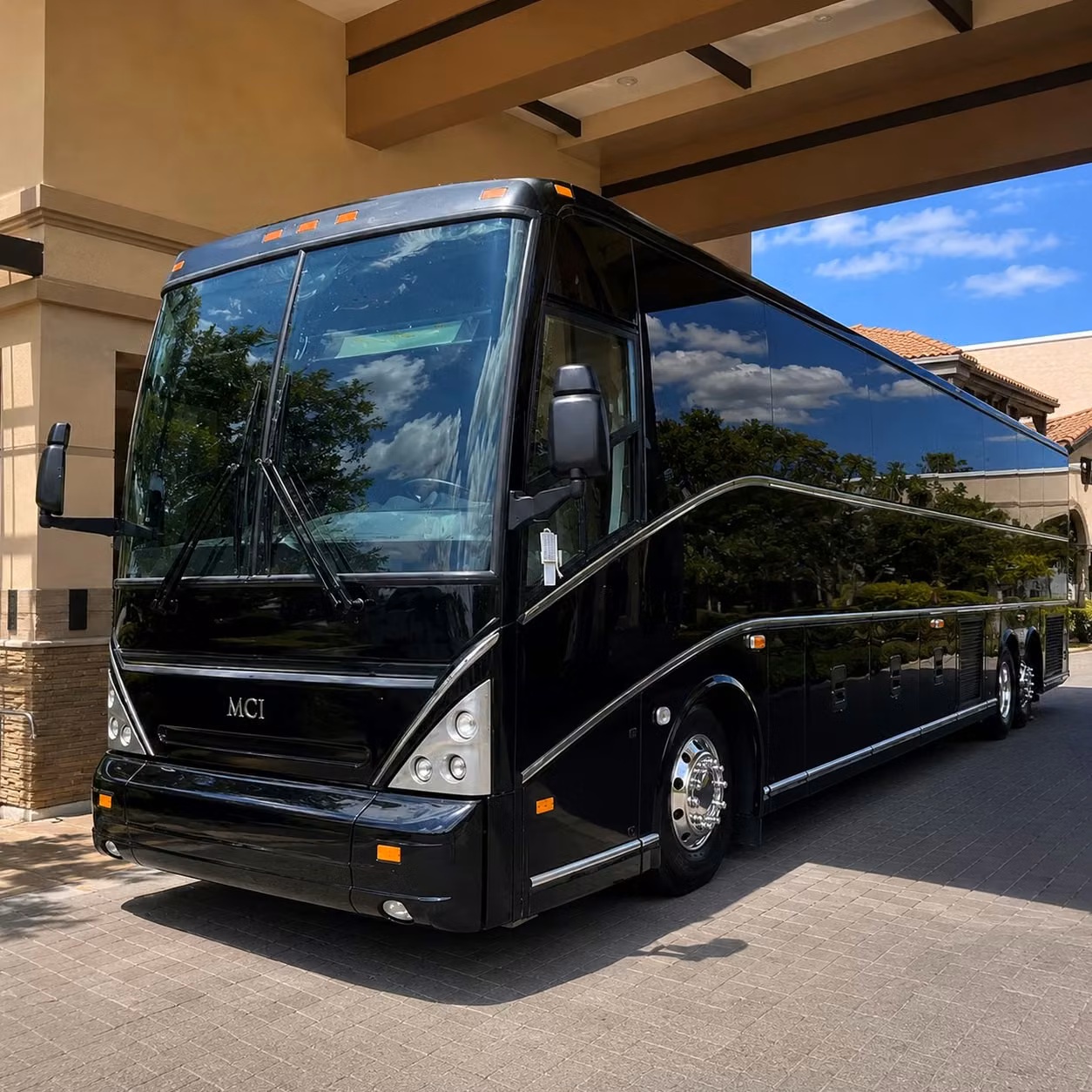 blaine charter bus rental exterior